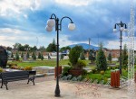 Stalp Iluminat Parc Metalic cu Fonta UNIO-M87-CS3