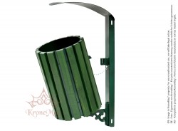 Cos Gunoi Metalic pe Stalp URBAN 23C.RVL.F.C cu capac