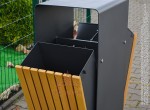 Cos Gunoi Metalic Stradal, Parc Dublu URBAN 17.C