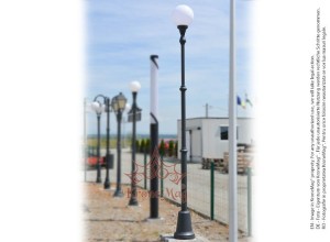 Stalp Iluminat Parc Metalic cu Ornamente Fonta MOre