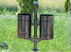 Cos Gunoi Exterior cu Scrumiera URBAN 2.S