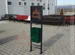 Cos Gunoi Metalic Stradal, Parc URBAN 15.CSA cu Panou Afisaj