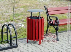 Cos Gunoi Metalic Exterior cu Capac URBAN 6C